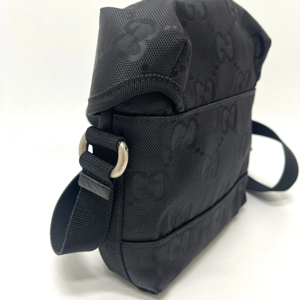 GUCCI Authentic Black Leather Messenger Shoulder Bag - Picture 4 of 16